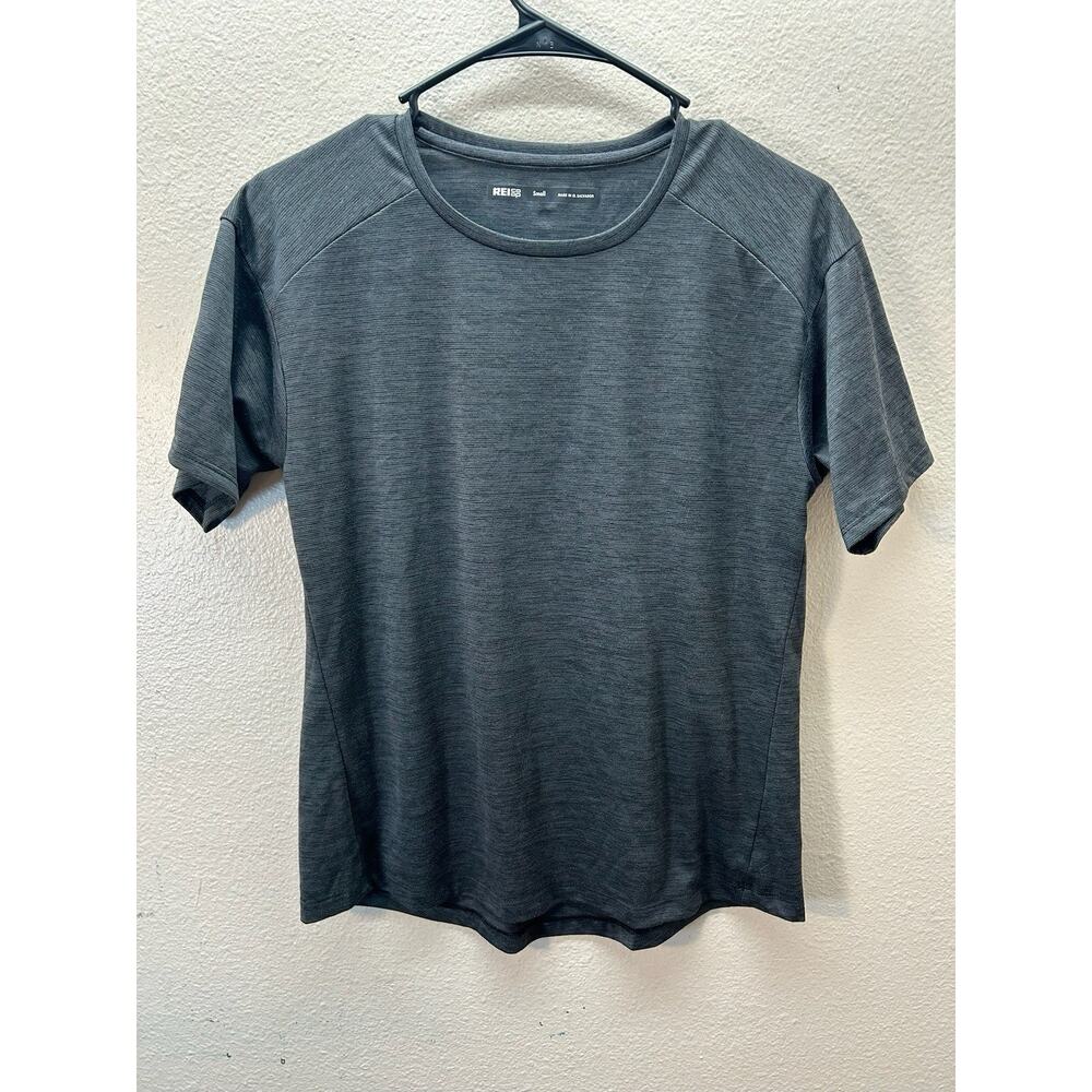 REI‎ Co-Op Shirt Mens SZ S Gray Crew Neck Athletic Outdoors Performance